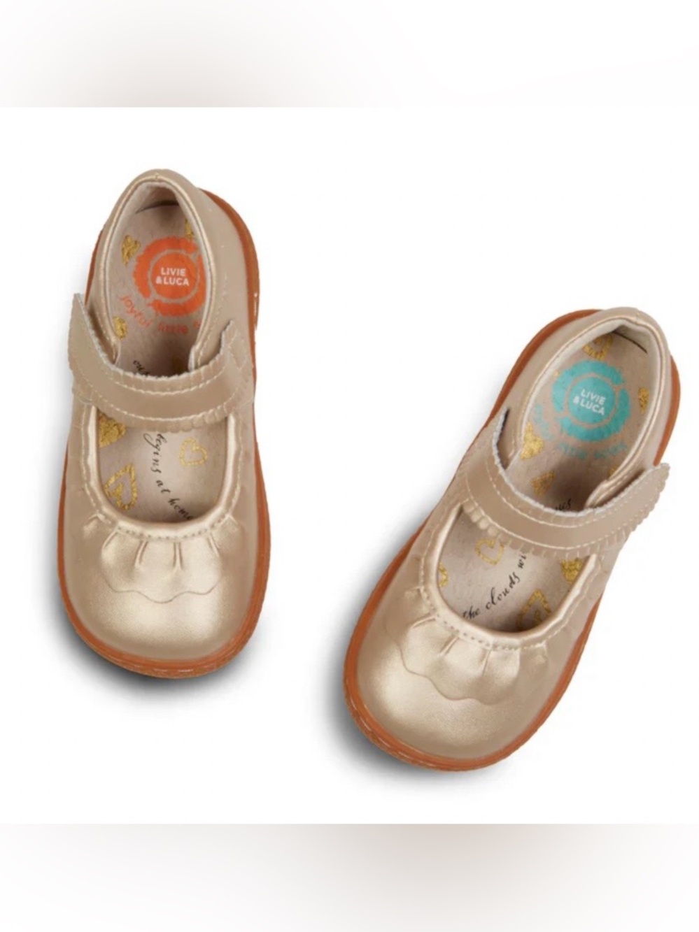 Livie & Luca Kids Mary Jane Shoes in Metallic Gold - Picture 2 of 12